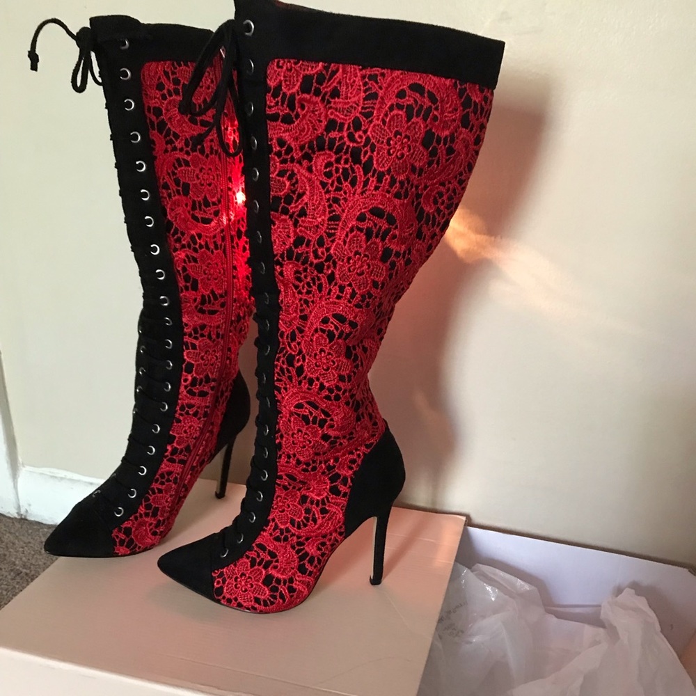 Red and Black Boots